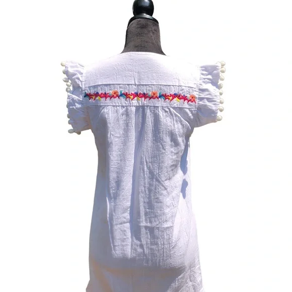 Kirundo Colorful Embroidered White Summer Dress size Small - Picture 11 of 14